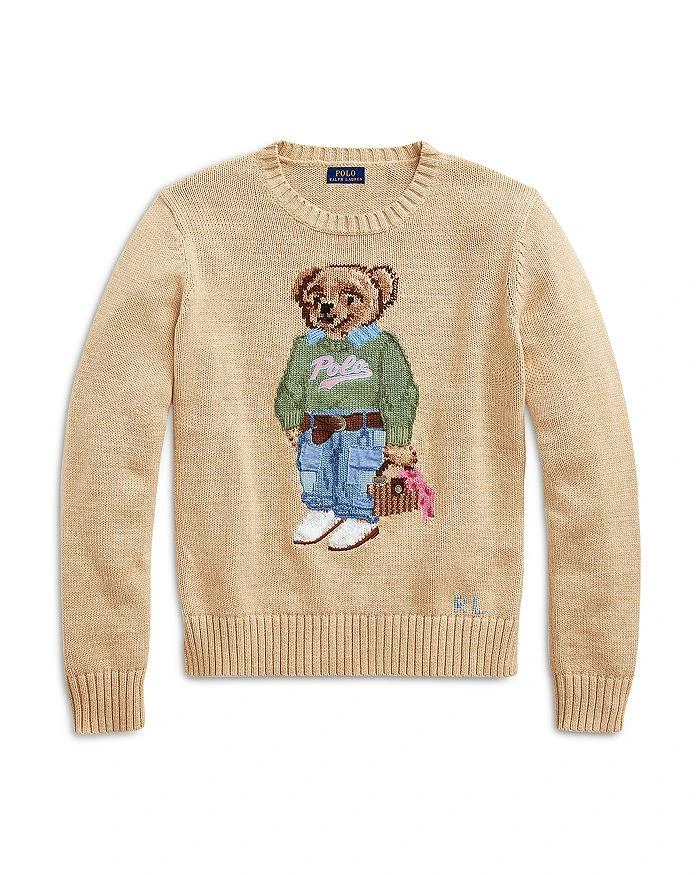 Polo Bear Intarsia Knit Cotton Sweater 商品