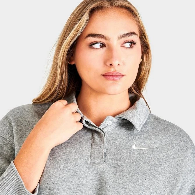 Women's Nike Sportswear Phoenix Fleece Three-Quarter Sleeve Crop Polo Sweatshirt 商品