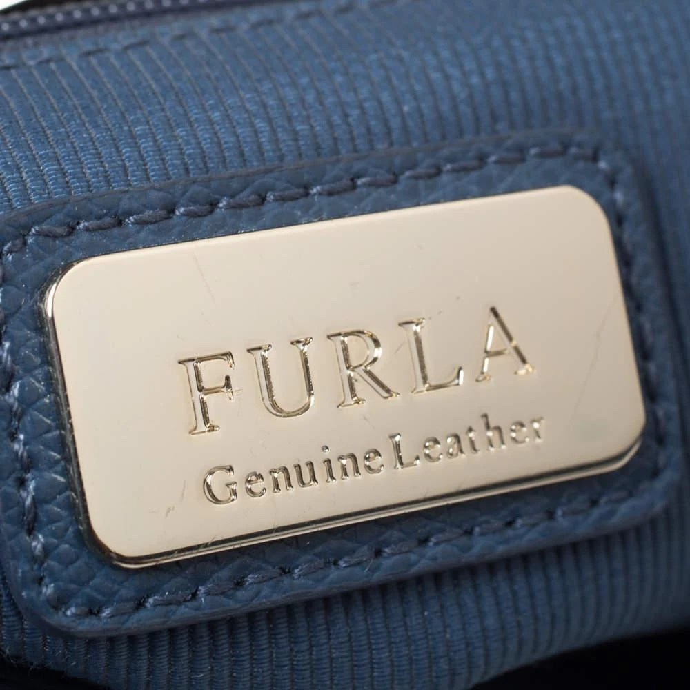 Furla Blue Leather Metropolis Satchel 商品