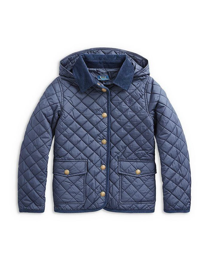 商品Ralph Lauren|Girls' Quilted Water Repellent Barn Jacket - Little Kid, Big Kid,价格¥362,第1张图片