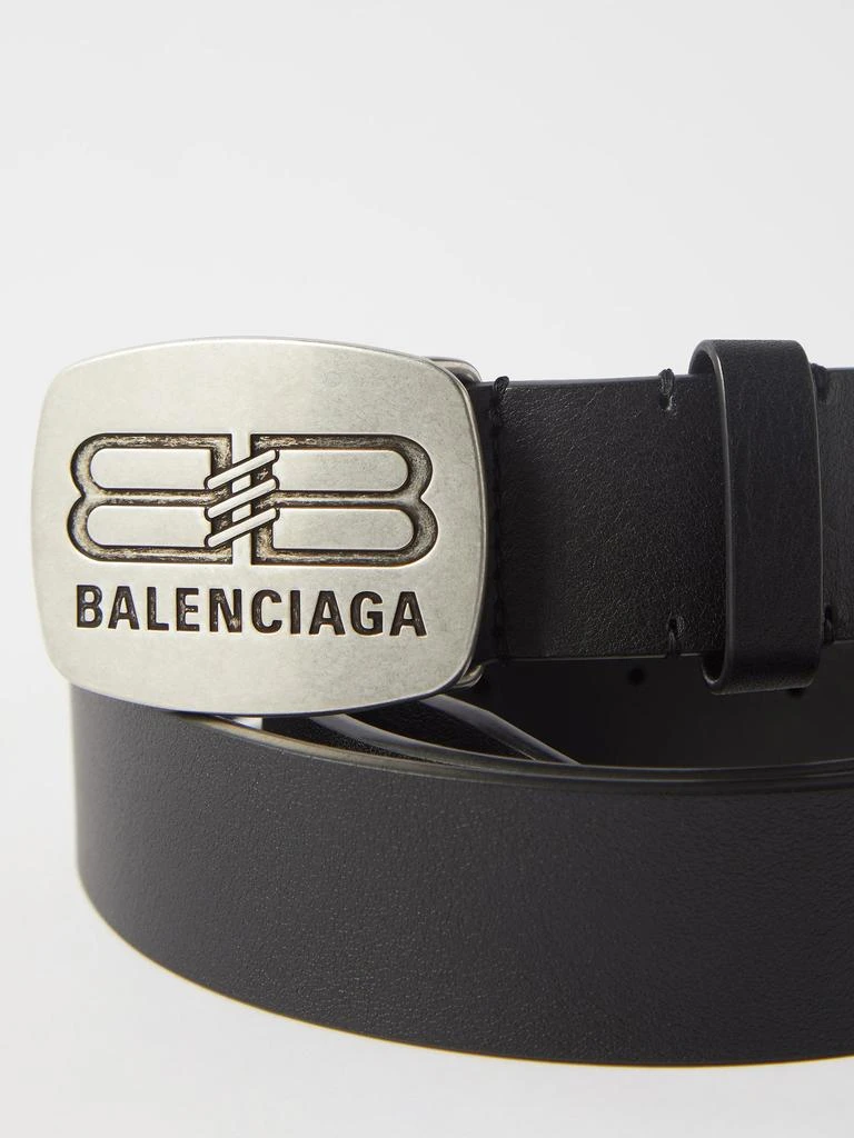 商品Balenciaga|BB-logo plaque leather belt,价格¥2375,第2张图片详细描述
