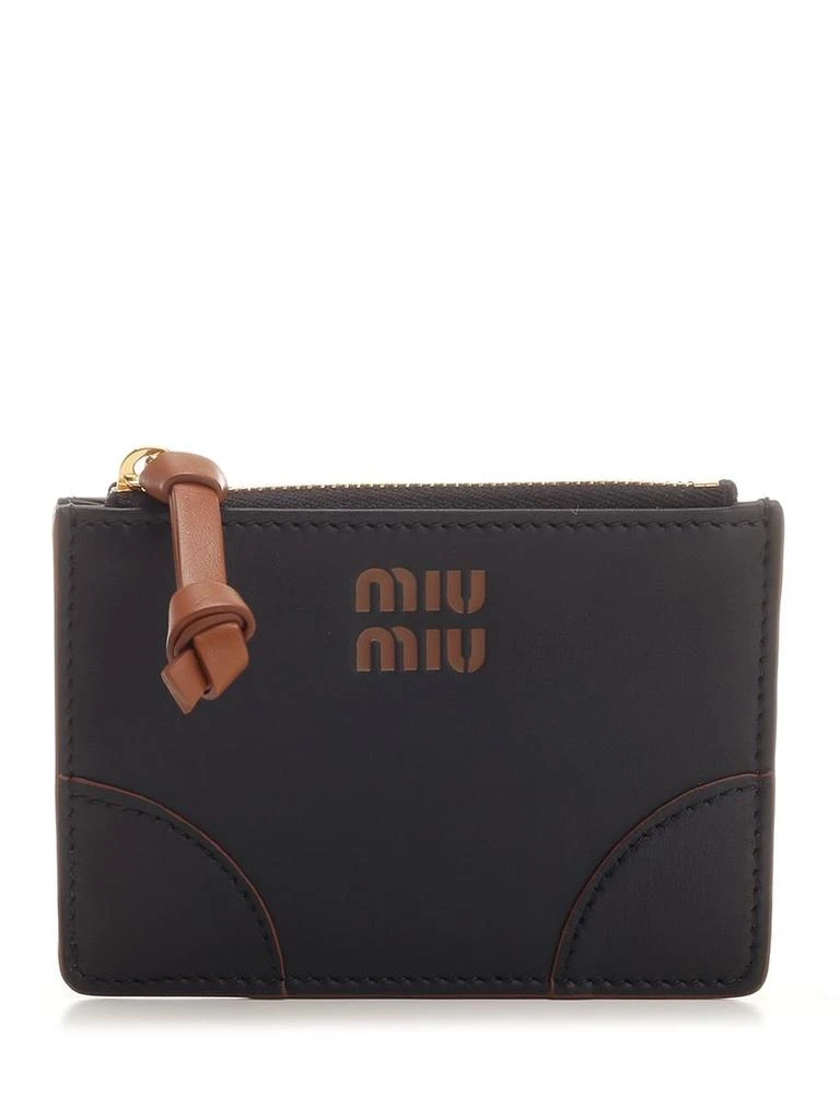 商品Miu Miu|Miu Miu Logo-Embossed Zipped Wallet,价格¥3354,第1张图片