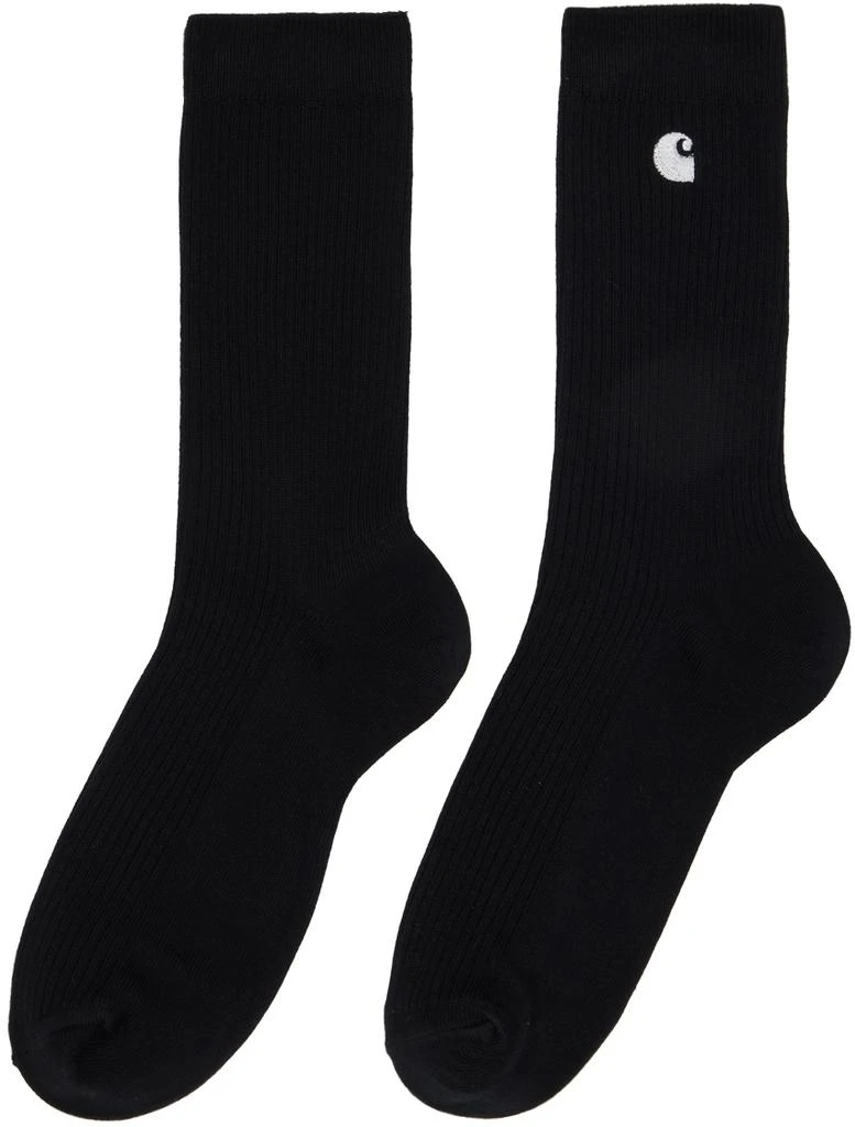 商品Carhartt WIP|Two-Pack Black Madison Socks,价格¥352,第3张图片详细描述