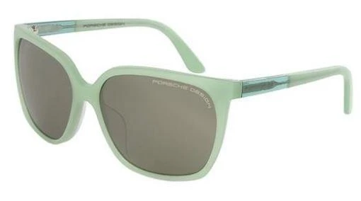 商品Porsche Design|Light Olive/Silver Mirror Square Ladies Sunglasses P8589 C 60,价格¥750,第1张图片
