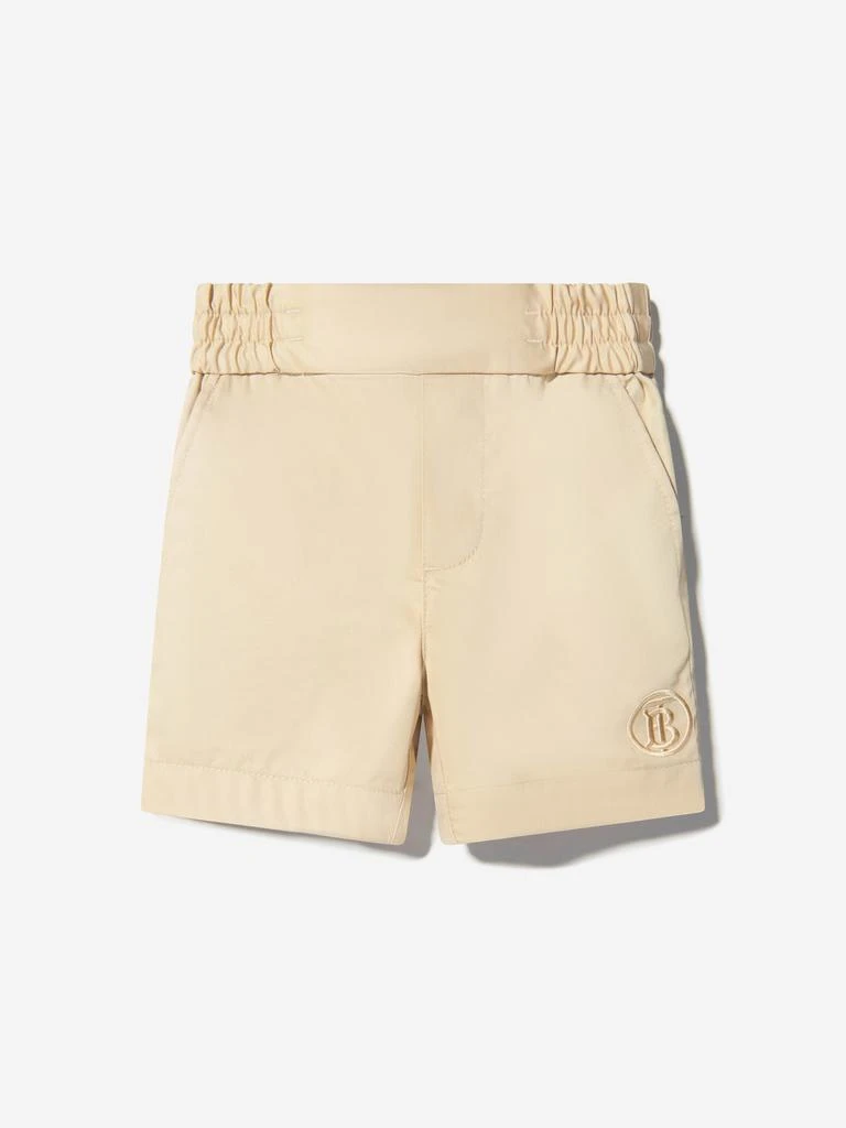 商品Burberry|Burberry Beige Baby Boys Cotton Branded Shorts,价格¥1041,第1张图片
