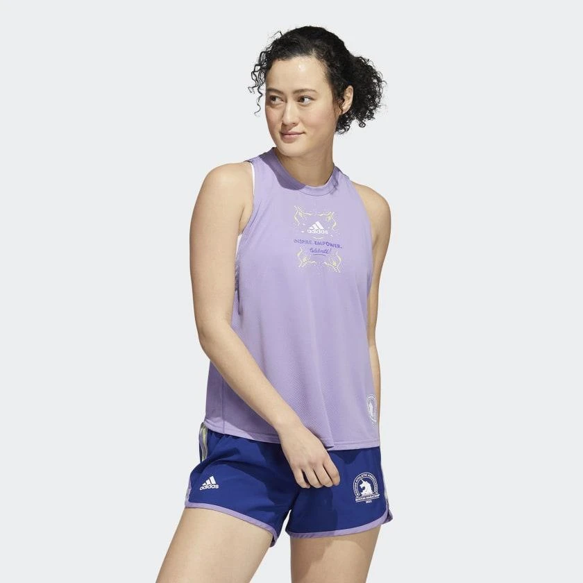 商品Adidas|Women's adidas Boston Marathon 2022 Run Icons Tank Top,价格¥127,第2张图片详细描述