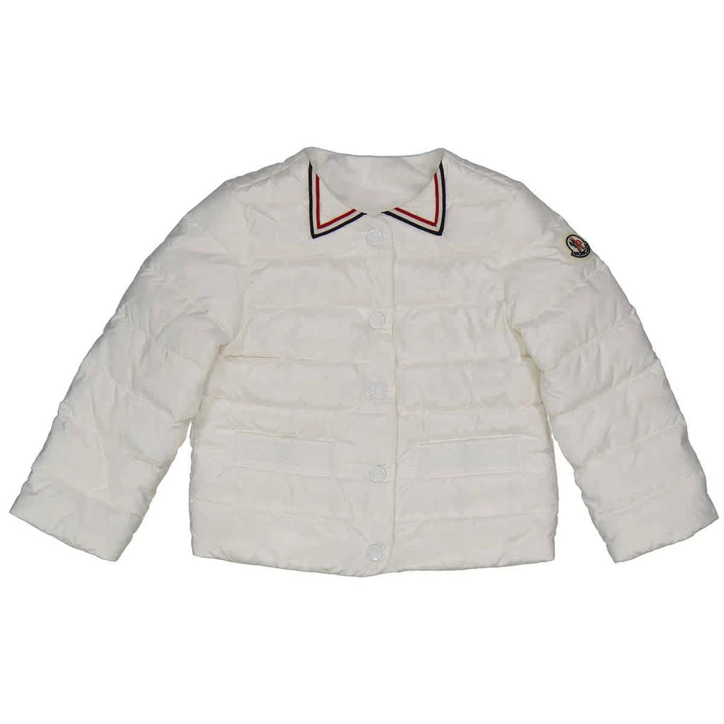 商品Moncler|Kids White Logo-trim Padded Jacket,价格¥1852,第1张图片