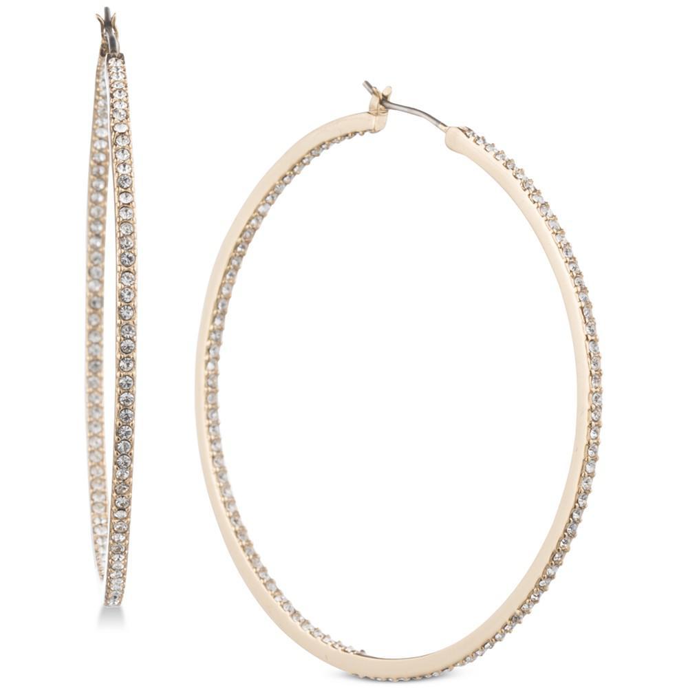 商品Givenchy|Pavé 2" Medium Hoop Earrings,价格¥425,第1张图片