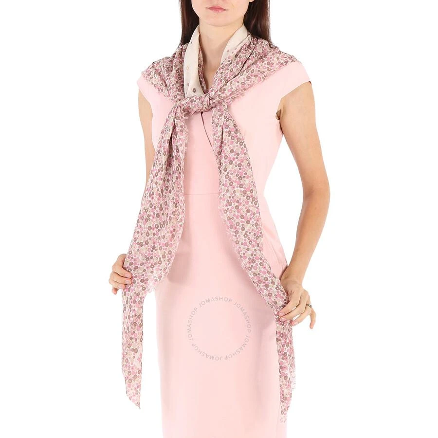 商品Coach|Pink Oversized Square Scarf,价格¥396,第1张图片