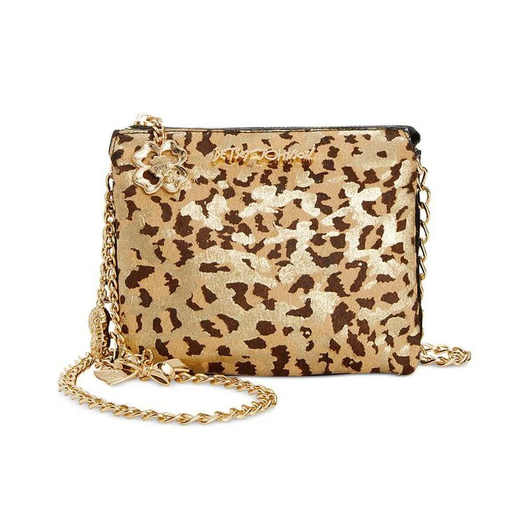 商品Betsey Johnson|Metallic Leopard-Print Mini Crossbody,价格¥436,第2张图片详细描述