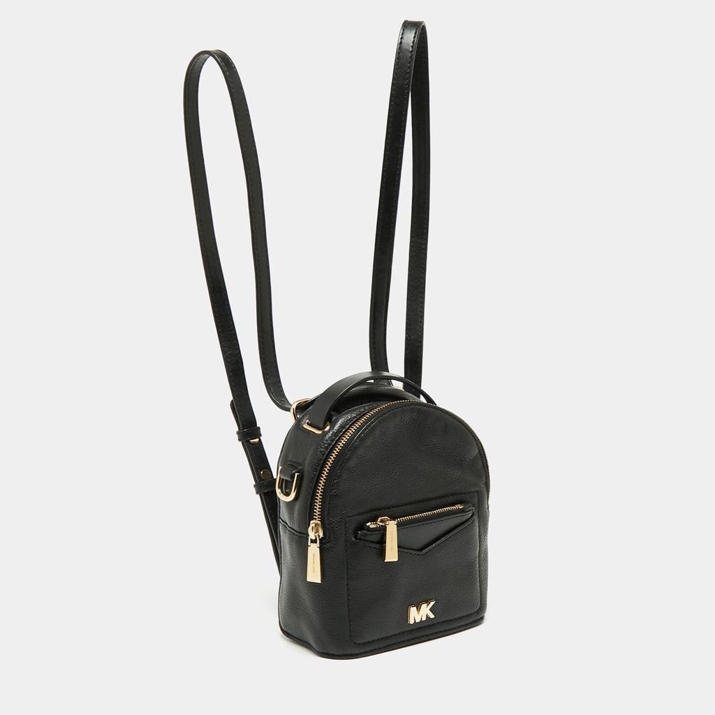 Michael Kors Black Leather Jessa Convertible Backpack商品第3张图片规格展示