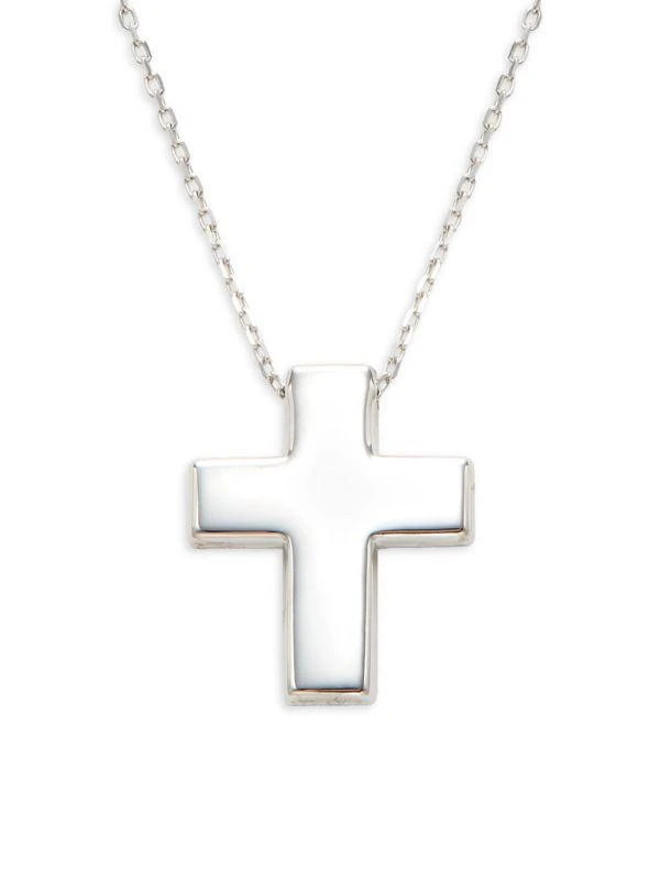 商品Saks Fifth Avenue|14K White Gold Cross Pendant Necklace,价格¥2330,第1张图片