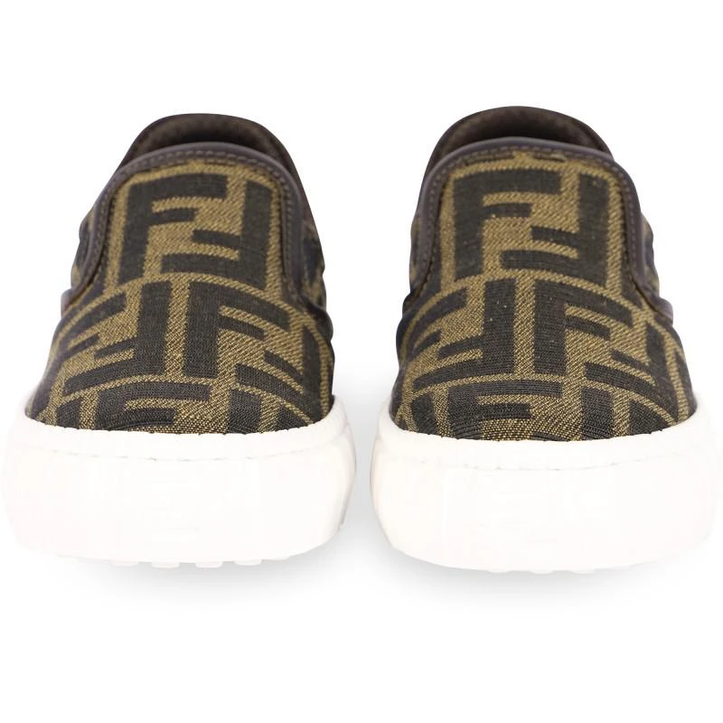 商品Fendi|Ff logo aop slip on sneakers in brown,价格¥4047,第2张图片详细描述