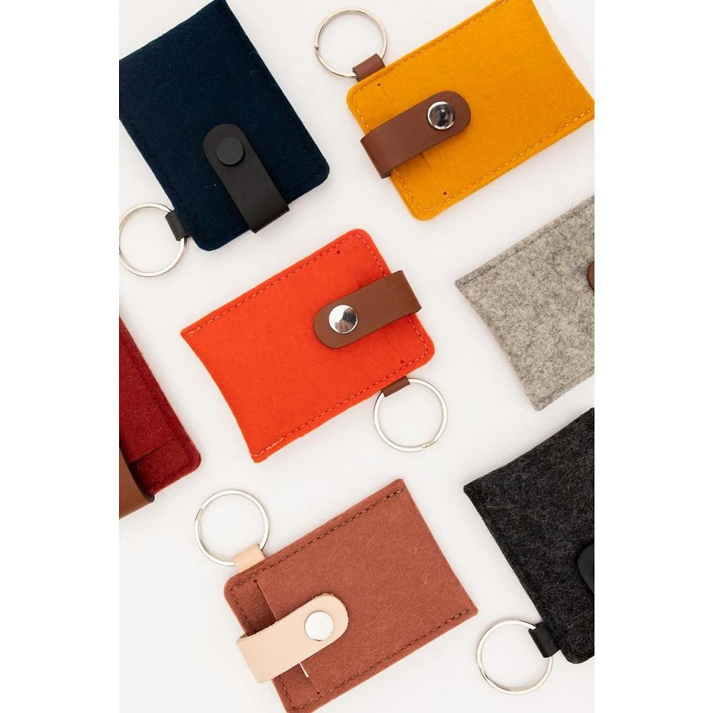 商品Graf Lantz|Merino Wool Felt Key Card Case - Blue,价格¥143,第2张图片详细描述