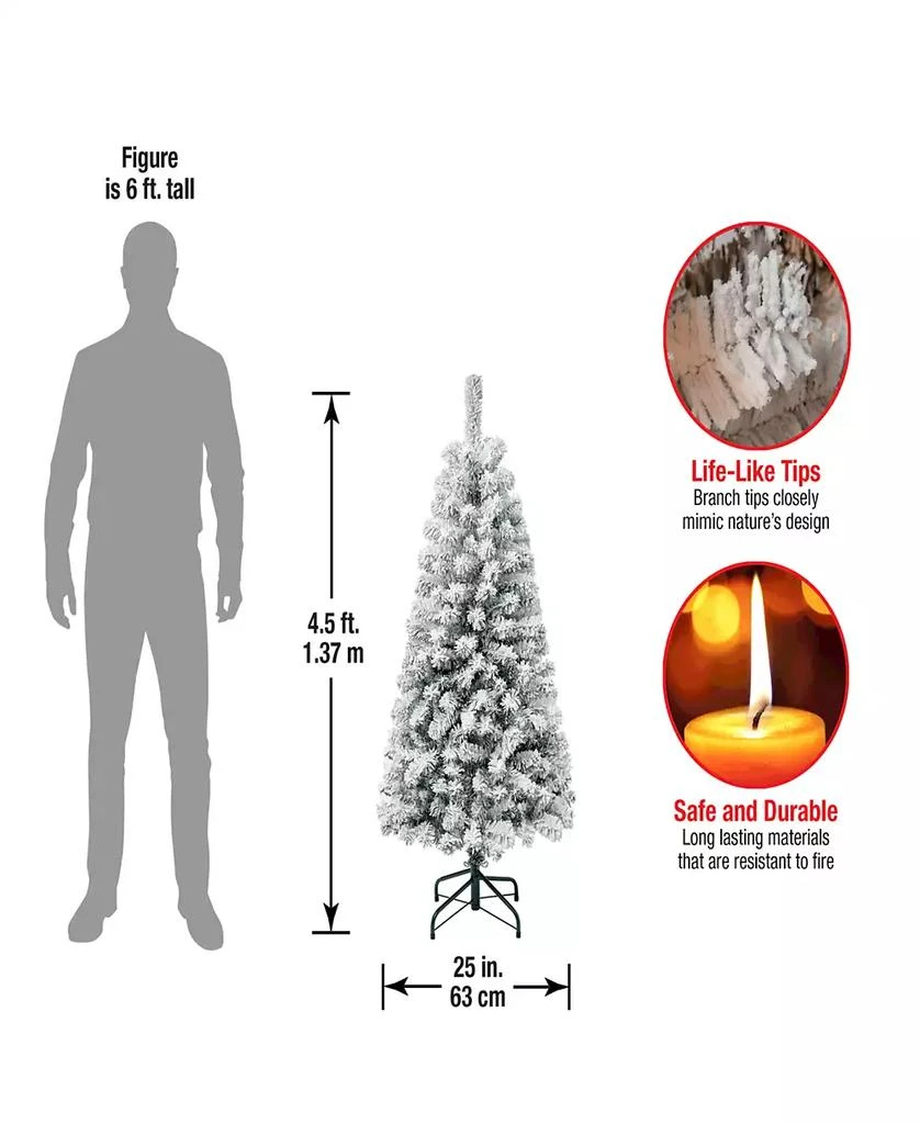 商品National Tree Company|First Traditions 4.5' Acacia Flocked Tree,价格¥2138,第4张图片详细描述
