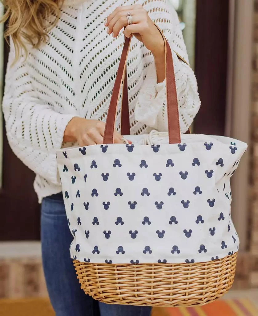 商品Disney|Mickey Mouse Silhouette Coronado Canvas and Willow Basket Tote,价格¥359,第5张图片详细描述