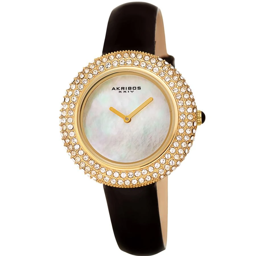 商品Akribos XXIV|Quartz Crystal White Dial Ladies Watch AK1049YGB,价格¥394,第1张图片