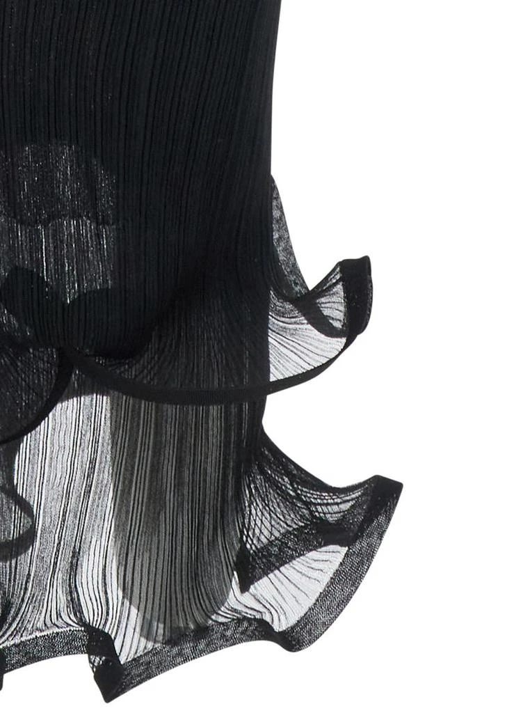 商品SIMKHAI|'Kelso' Black Skirt With Ruches And Ruffled Hem In Tech Fabric Woman,价格¥2571,第3张图片详细描述
