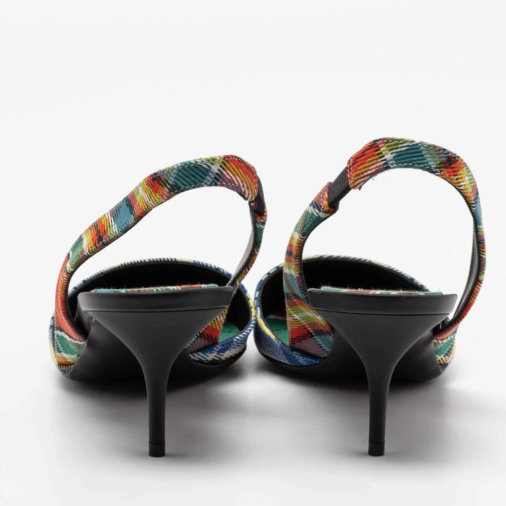 商品Burberry|Burberry Multicolor Canvas Slingback Pumps Size 40,价格¥2664,第5张图片详细描述