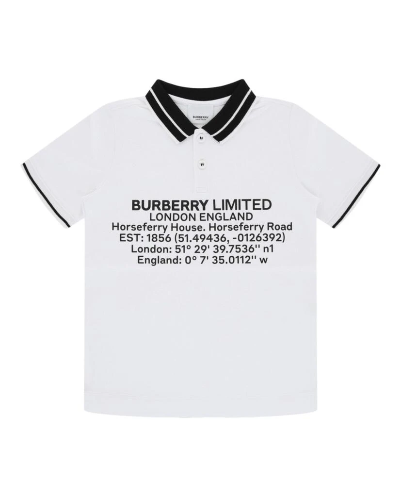 商品Burberry|Kids Logo Cotton Polo,价格¥714,第1张图片