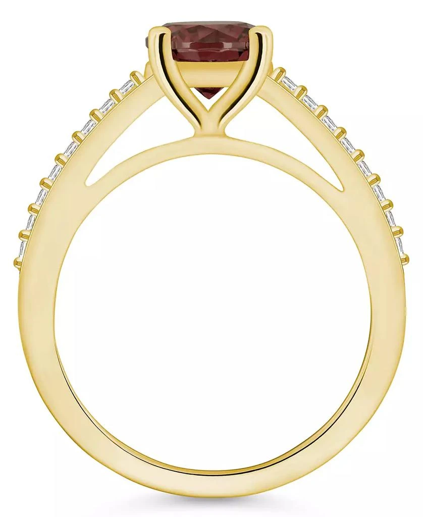 商品Macy's|Garnet (1-5/8 ct. t.w.) and Diamond (1/6 ct. t.w.) Ring in 14K Yellow Gold,价格¥17857,第3张图片详细描述