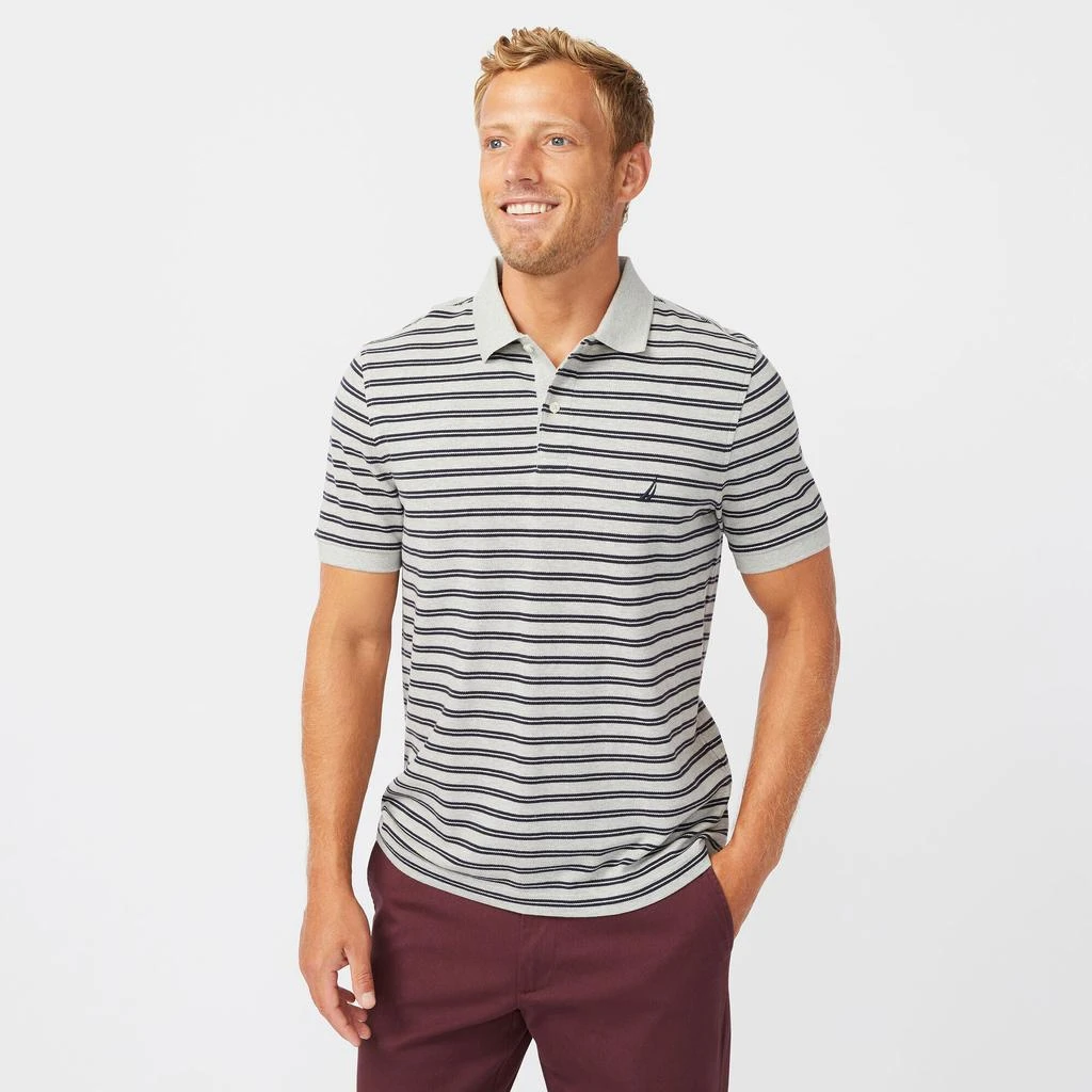 Mens Classic Fit Striped Premium Cotton Polo 商品