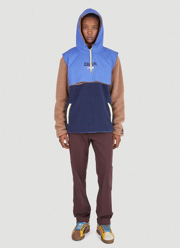 商品Fila|Borg Hybrid Hooded Sweatshirt in Brown,价格¥516,第4张图片详细描述