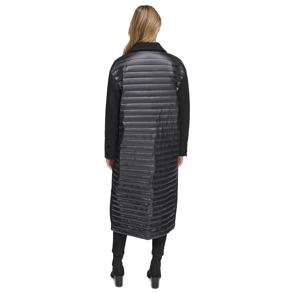 商品Calvin Klein|Women's Long Coat With Puffer Trim,价格¥1533,第2张图片详细描述