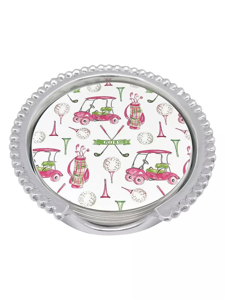 商品Mariposa|Sporting Life Ladies' Eagle, Birdie, Par, Bogey Golf Beaded Coaster Set,价格¥309,第2张图片详细描述
