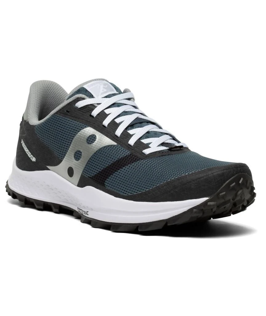 商品Saucony|Men's Peregrine 11 Running Shoes - Medium Width In Navy/silver,价格¥793,第2张图片详细描述