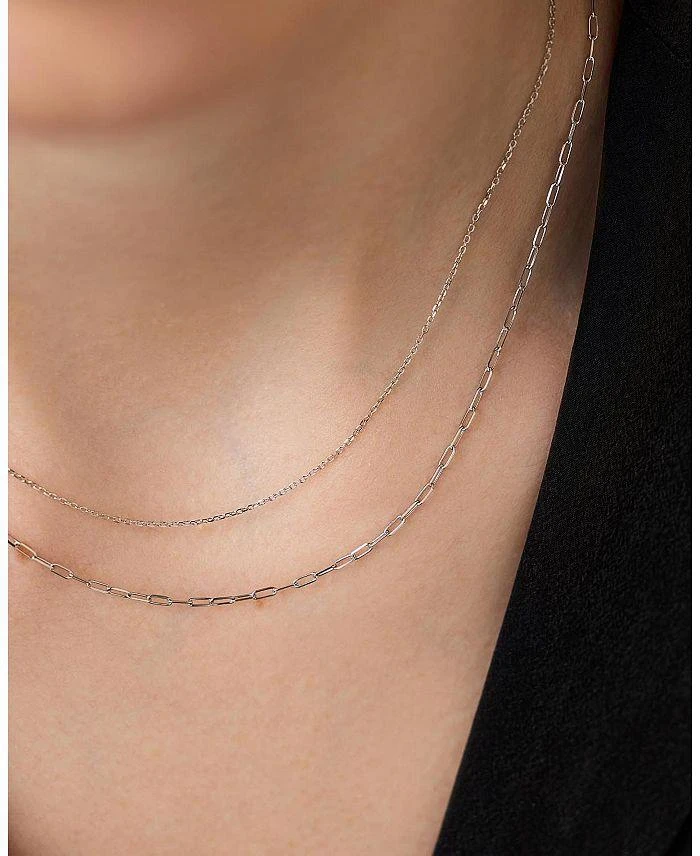 商品Ana Luisa|10K  White Gold Layered Necklace,价格¥2345,第4张图片详细描述