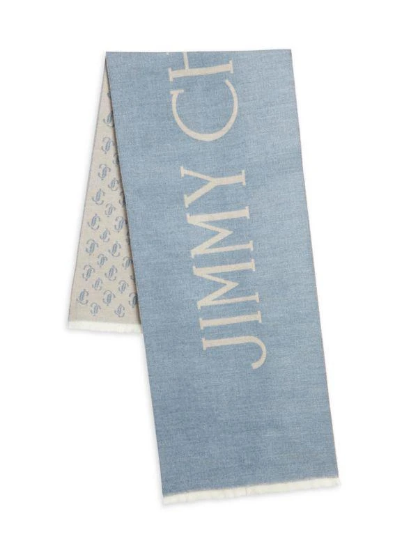 商品Jimmy Choo|Logo Virgin Wool Scarf,价格¥2534,第2张图片详细描述