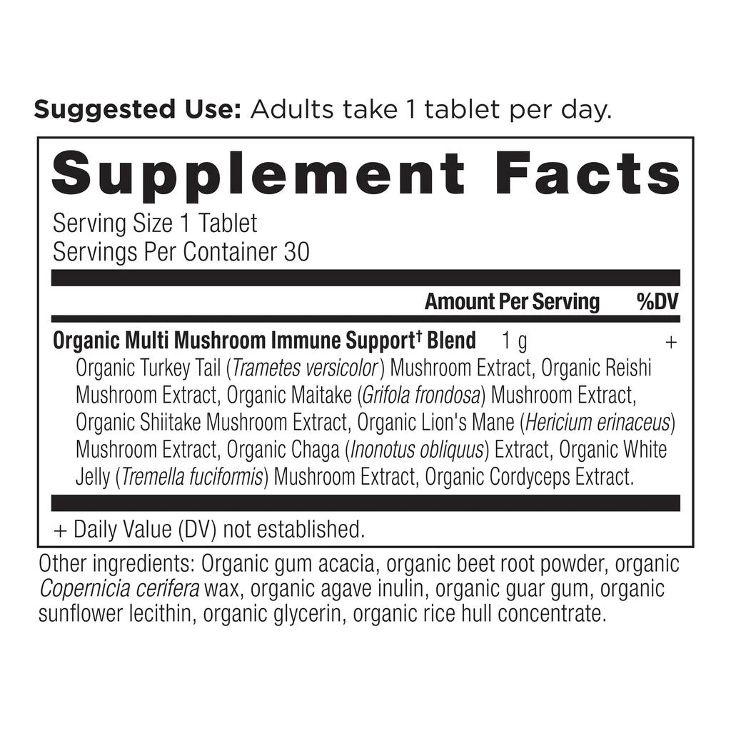 商品Ancient Nutrition|Multi Mushroom Daily Immune Defense | Tablets (30 Tablets),价格¥227,第2张图片详细描述