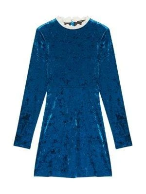 商品Maje|Randy Crushed Velvet Mini Dress,价格¥580,第3张图片详细描述