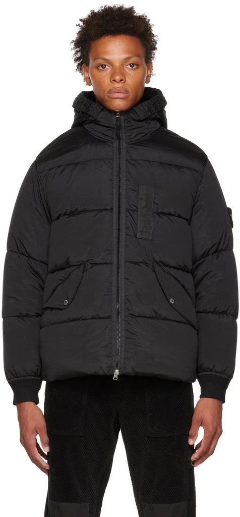商品Stone Island|Black Quilted Down Jacket,价格¥4608,第1张图片