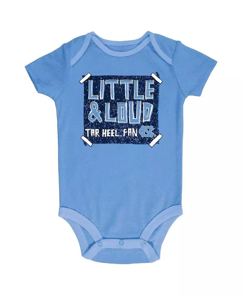 商品CHAMPION|Baby Boys and Girls Carolina Blue, Gray, White North Carolina Tar Heels 3-Pack Bodysuit Set,价格¥281,第2张图片详细描述