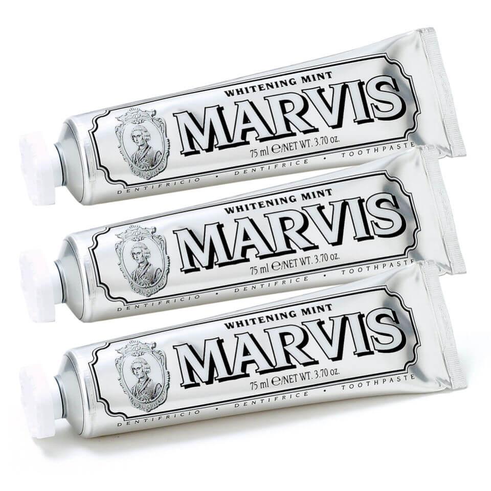 商品Marvis|Marvis玛尔斯 银色经典薄荷味牙膏 - 3*85ml,价格¥245,第1张图片