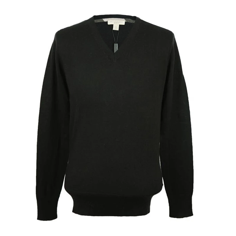 商品Burberry|Burberry 博柏利 男士黑色羊绒毛衣 3848821,价格¥1418,第1张图片