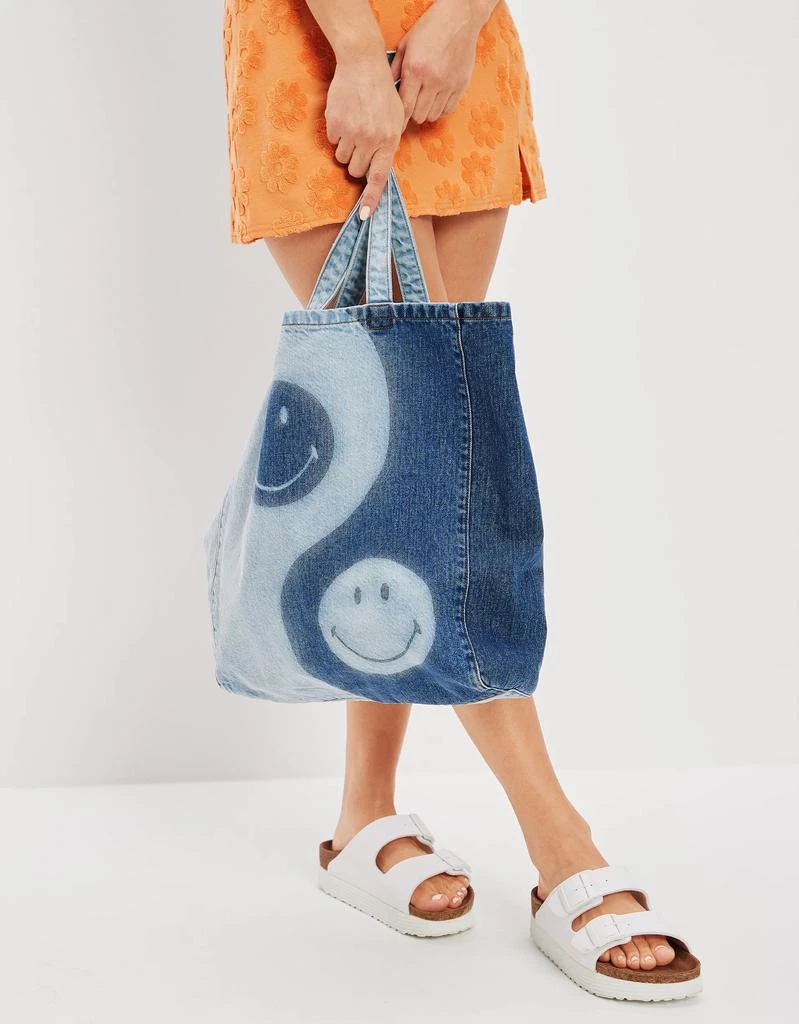 商品AE|AEO Yin Yang Denim Tote Bag,价格¥142,第2张图片详细描述