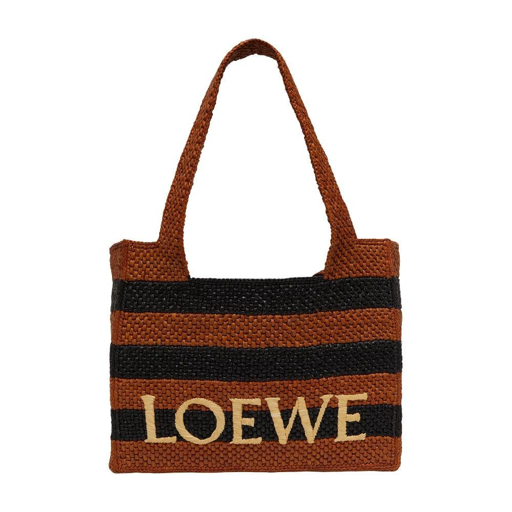 Loewe font 中号条纹托特包 商品