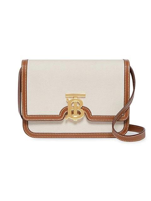 商品Burberry|Small TB Canvas & Leather Shoulder Bag,价格¥16544,第1张图片