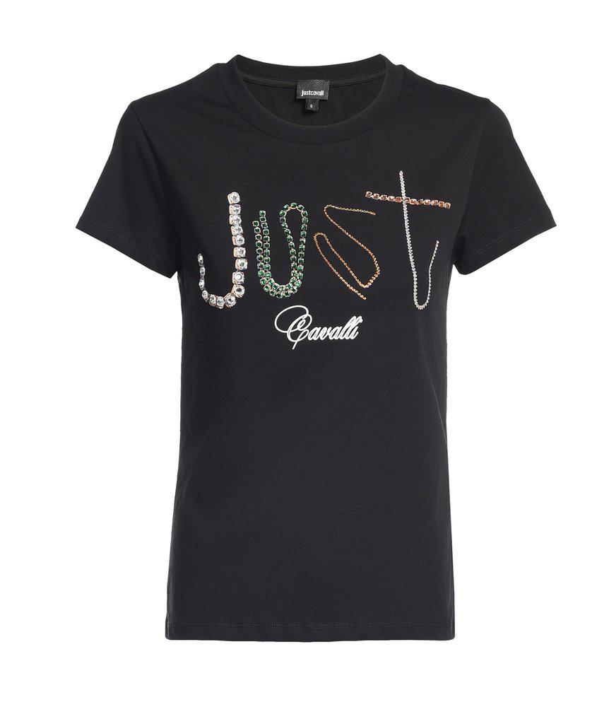 Just Cavalli Logo Detailed Crewneck T-Shirt商品第1张图片规格展示