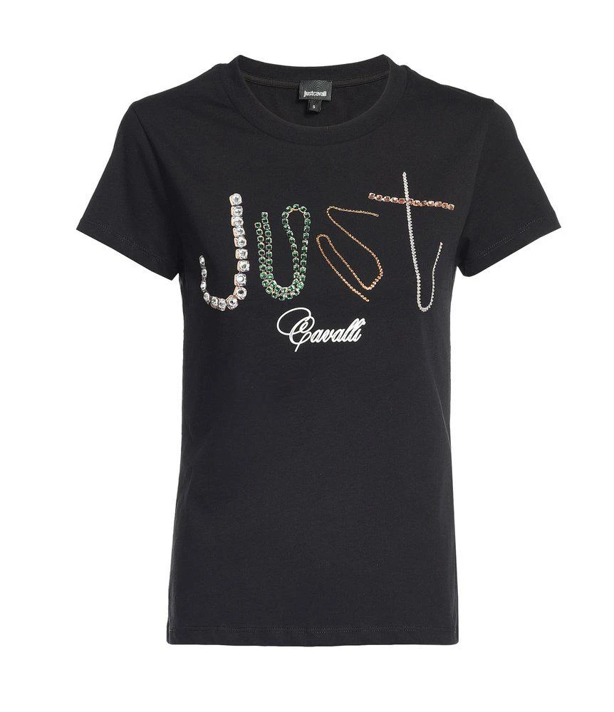 商品Just Cavalli|Just Cavalli Logo Detailed Crewneck T-Shirt,价格¥875,第1张图片