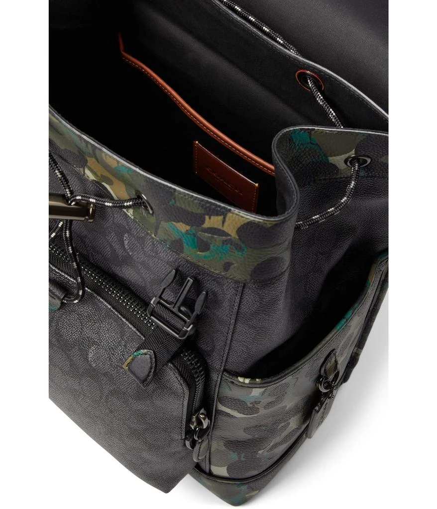 商品Coach|League Flap Backpack in Signature with Camo Print Leather,价格¥4359,第3张图片详细描述