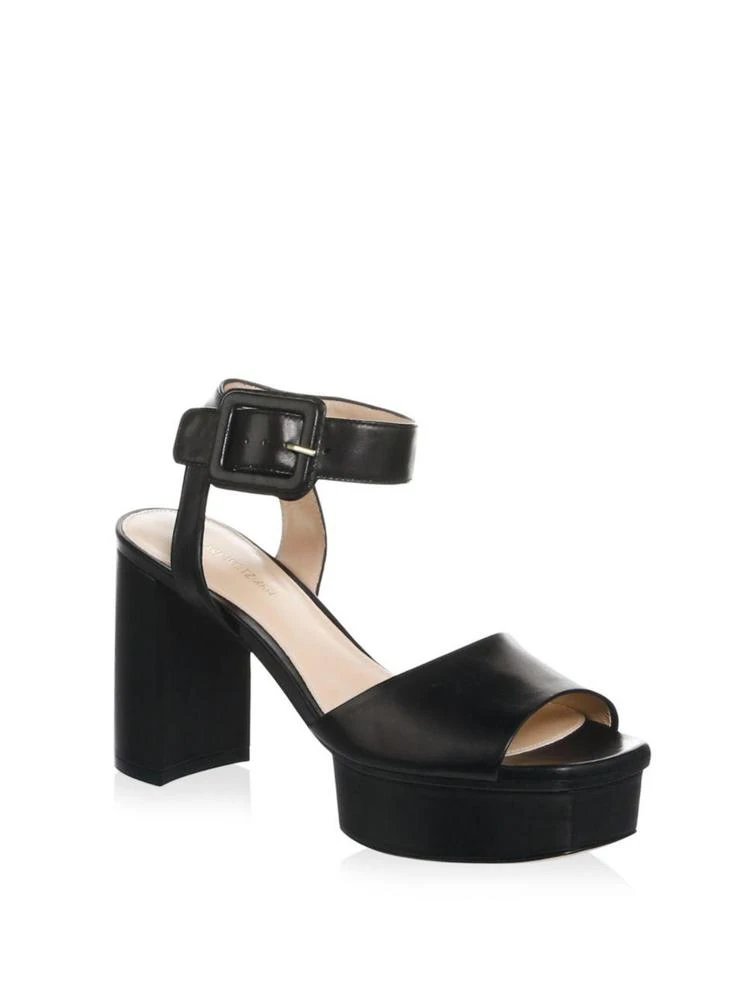 商品Stuart Weitzman|Stuart Weitzman - Ankle Strap Leather Platform Sandals,价格¥1275,第1张图片