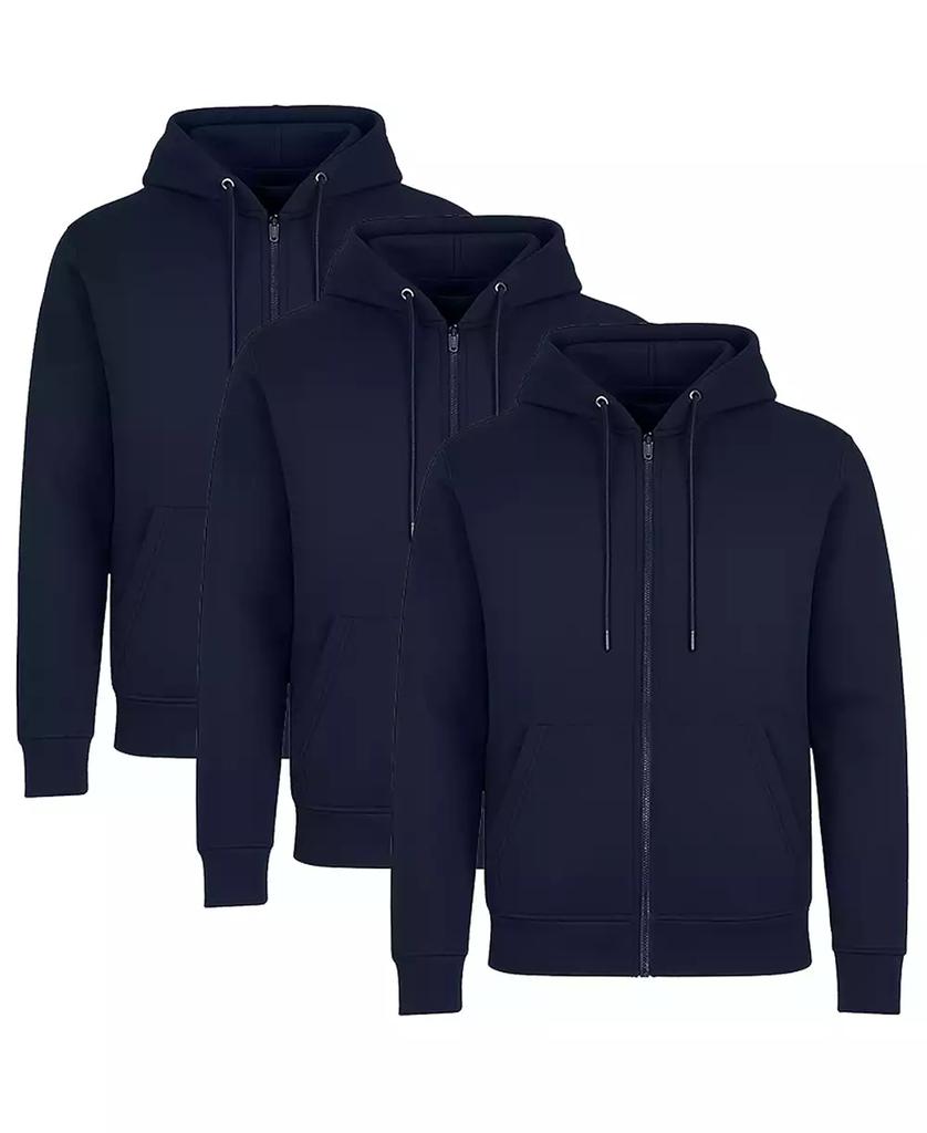 Men's Lined Full-Zip Hoodie, 3-Pack image 2