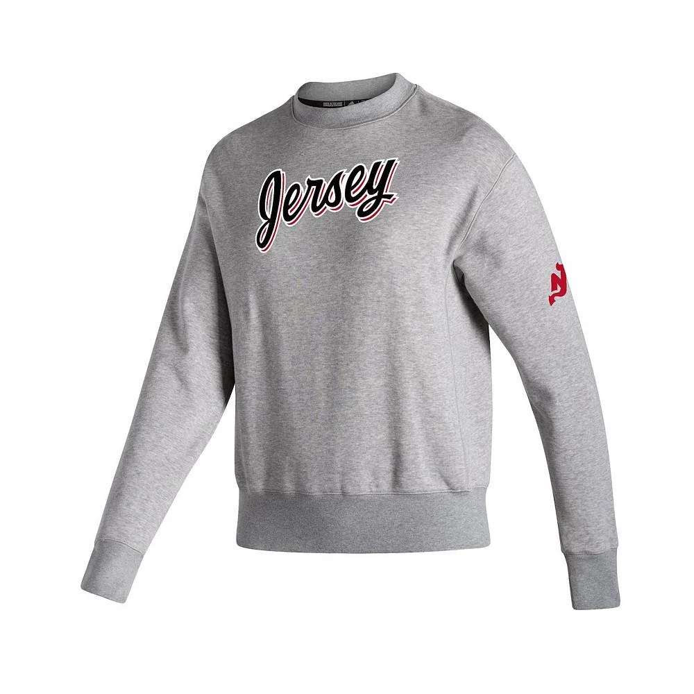 商品Adidas|Women's Heathered Gray New Jersey Devils 2021/22 Alternate Logo Reversible Pullover Sweatshirt,价格¥530,第3张图片详细描述