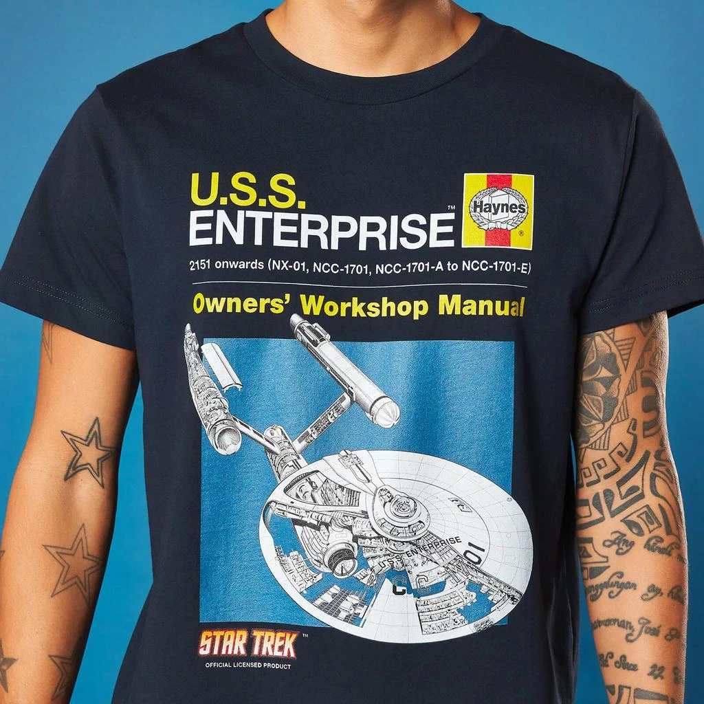 商品Original Hero|USS Enterprise Handbook Star Trek T-Shirt - Navy,价格¥169,第5张图片详细描述