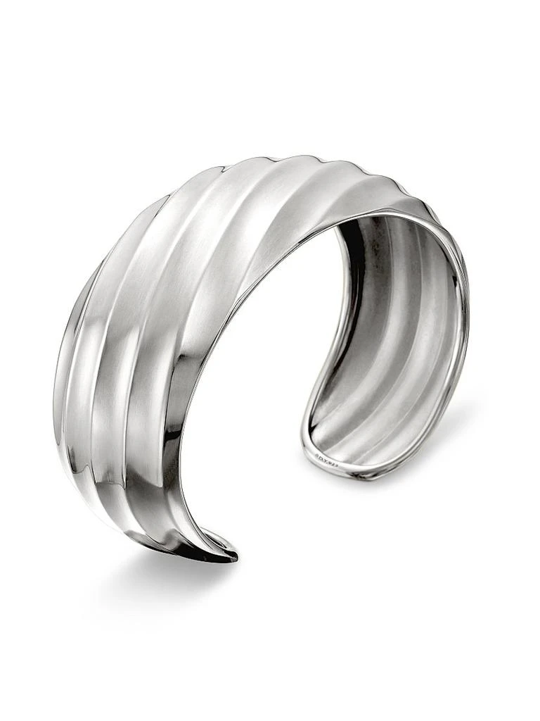 商品David Yurman|Cable Edge Cuff Bracelet in Sterling Silver, 24MM,价格¥9244,第4张图片详细描述