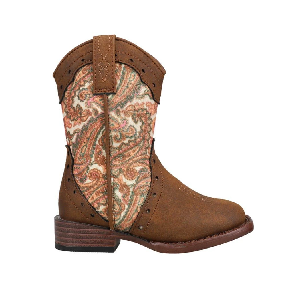 商品Roper|Glitter Geo Square Toe Cowboy Boots (Toddler),价格¥422,第1张图片详细描述